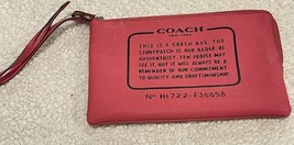 Coach Pouch Storypatch Insert Bag from Tote  F36658 Red Zip Up From Corner - £18.11 GBP