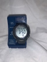 WORK OUT RUNNING LARGE DIGITAL DISPLAY BLACK &amp; SILVER  WATCH WATER RESIS... - $88.40 CAD