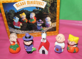 Hallmark Peanuts Merry Miniatures Pumpkin Patch 5 Piece 1996 Holidays Fi... - $24.74