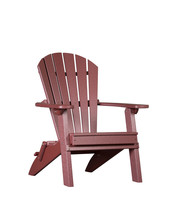 Kids Folding Adirondack Chair - 4 Season Recycled Child Sized Furniture Burgundy - £237.27 GBP