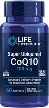 Life Extension Super Ubiquinol CoQ10 100 mg  For Heart Health &amp; Anti-Aging - Ch - £61.54 GBP