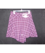 bebe WOMANS Short Purple Plaid Wrap Buckle Skirt EUC Size 2 Made in USA - $19.75