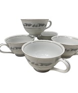 Vintage Style House REGAL Platinum White Fine China Coffee Tea Cups SET ... - $24.74