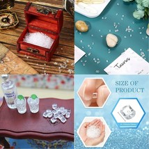 100-200 pc Mini Ice Cubes Miniature Dollhouse Clear Plastic Adorable 3MM... - $54.74 MXN+