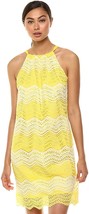 Trina Turk Sz S Retreat Sheath Dress Halter Buttercup Yellow Lace $178 NEW - £31.65 GBP