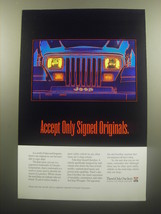 1994 Chrysler Corportion Jeep Advertisement - Accept only signed originals - $14.99