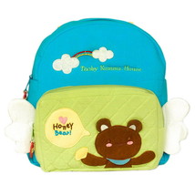 [Honey Bear] Embroidered Applique Kids Fabric Art School Backpack / Outdoor B... - £23.44 GBP