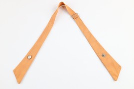 Vtg 40s 50s Rockabilly Silk Snap Button Western Ribbon Colonel Bow Tie Orange - £27.36 GBP