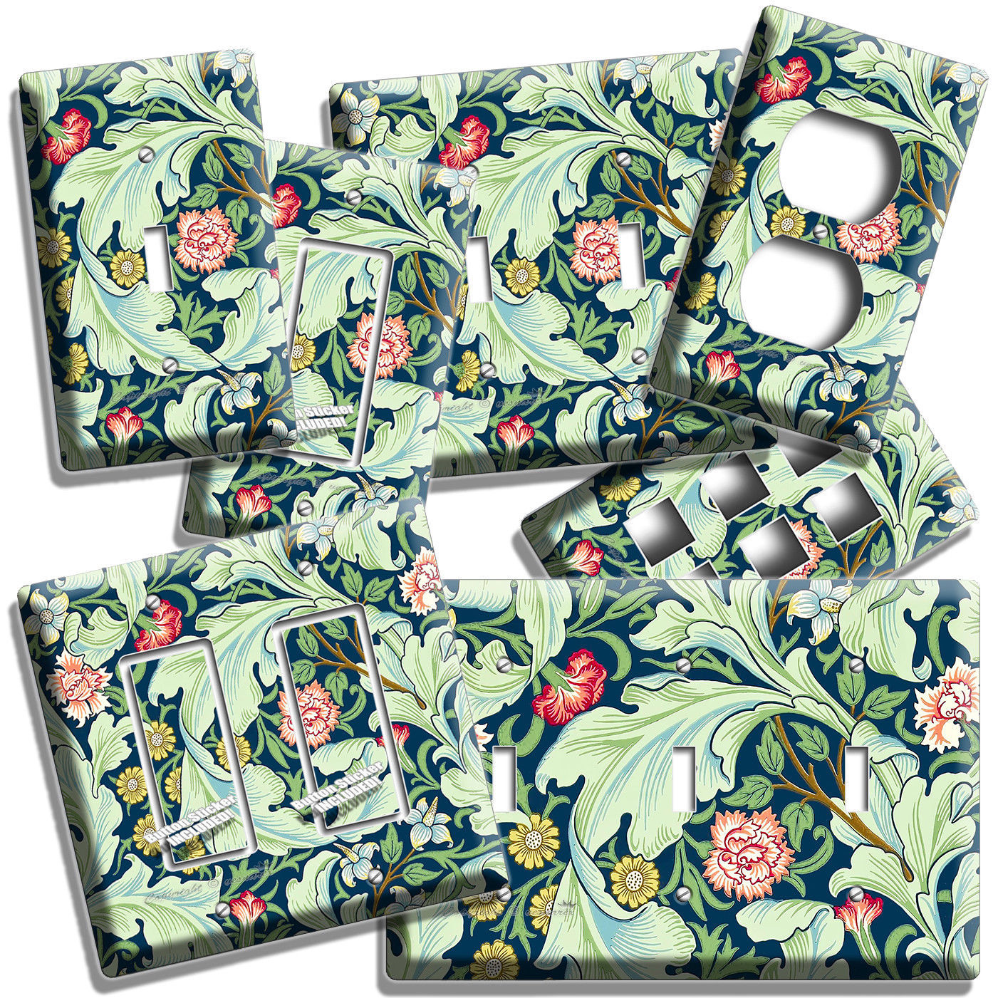 ACANTHUS FLORAL CARNATIONS NOUVEAU ART LIGHT SWITCH OUTLET WALL PLATE ROOM DECOR