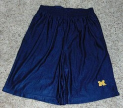 Mens Shorts NCAA Michigan Wolverines Blue Elastic Waist Drawstring-size M - £8.03 GBP