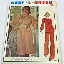Vintage Vogue Paris Original Sewing Pattern Dress Emanuel Ungaro 1037 Pants PT2 - £8.61 GBP