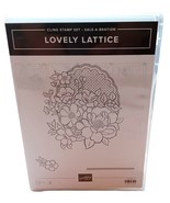 Stampin&#39; UP! Lovely Lattice Stamp Set-New Never Used Flower No. 149730 - $8.86