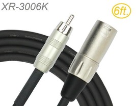 6ft Kirlin Original XLR 3-Pin Male to RCA Male 24awg OFC Patch Cable, XR... - £16.44 GBP