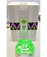 Scentsy LILY GARDEN GLASS FLORAL MINI Wax Warmer &amp; CoCo Lime Bar * New * - £28.13 GBP