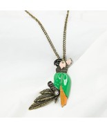 Acrylic Tropical Bird Pendant Necklace - $247.32 MXN