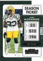2021 Panini Contenders Season Ticket Jaire Alexander Green Bay Packers #37 A172 - £0.78 GBP