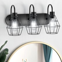 Elibbren Retro Style Industrial Bathroom Vanity Light 3 Lights,, Ul Listed. - £35.90 GBP