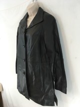 ️East 5th Womens S Black Leather Lined Button Front Jacket - $48.51