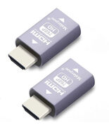 2pcs HDMI EDID Emulator Passthrough 3rd Generation Adapter Aluminum - NEW - $239.68 MXN