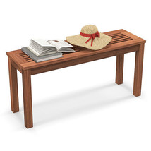 2-Seater Patio Backless Dining Bench with Breathable Slatted Seat - Colo... - €112,15 EUR