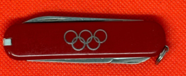 Red Retired Rostfrei 74mm Victorinox Ambassador Olympic Rings Swiss Army Knife - £76.00 GBP