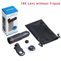 APEXEL Telescope Telephoto Lens 18X Zoom lens with Tripod Monocular Mobile Phone - £15.42 GBP