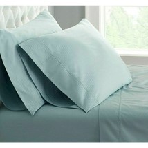 Hotel Style 600 Thread Count 100% Luxury Cotton Pillowcases Standard Teal Cloud - $16.39