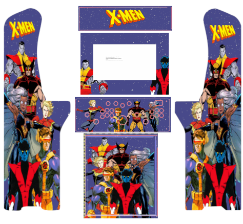 Primary image for AtGames ALU Xmen Purple Ultimate Design Arcade Cabinet vinyl side Art