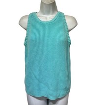 525 America Blue Knit Sleeveless Sweater Vest Womens Size S - £19.35 GBP
