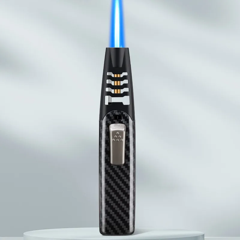 New  Windproof Butane Gas Lighter Blue Flame Torch Turbo Straight-through Lighte - £126.09 GBP