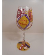 Lolita Birthday Girl Love My Wine Collection Hand Painted Wine Glass Col... - £14.60 GBP