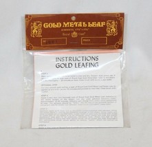 Vintage NOS 1970s Royal Coat GOLD METAL LEAF - 25 Sheets 5.5&quot; x 5.5&quot; Mad... - $18.50
