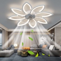 35&#39;&#39;Ceiling Fans With Lights,Bladeless Ceiling Fan With Lights And, White - £123.46 GBP