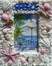 Greece Summer Seashell And Sea Sand Photo Frame 15cm X 19cm - 9.5 in X 7.5 in - £19.46 GBP