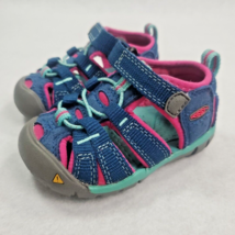 Keen Toddler Size 4 Seacamp II CNX Sandals Poseidon Very Berry Water Shoes - £16.99 GBP