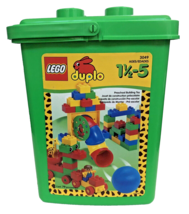 New Sealed 2001 Lego Duplo 3049 Xlarge Bucket 79 Piece Building Set Tubes Bricks - $116.09