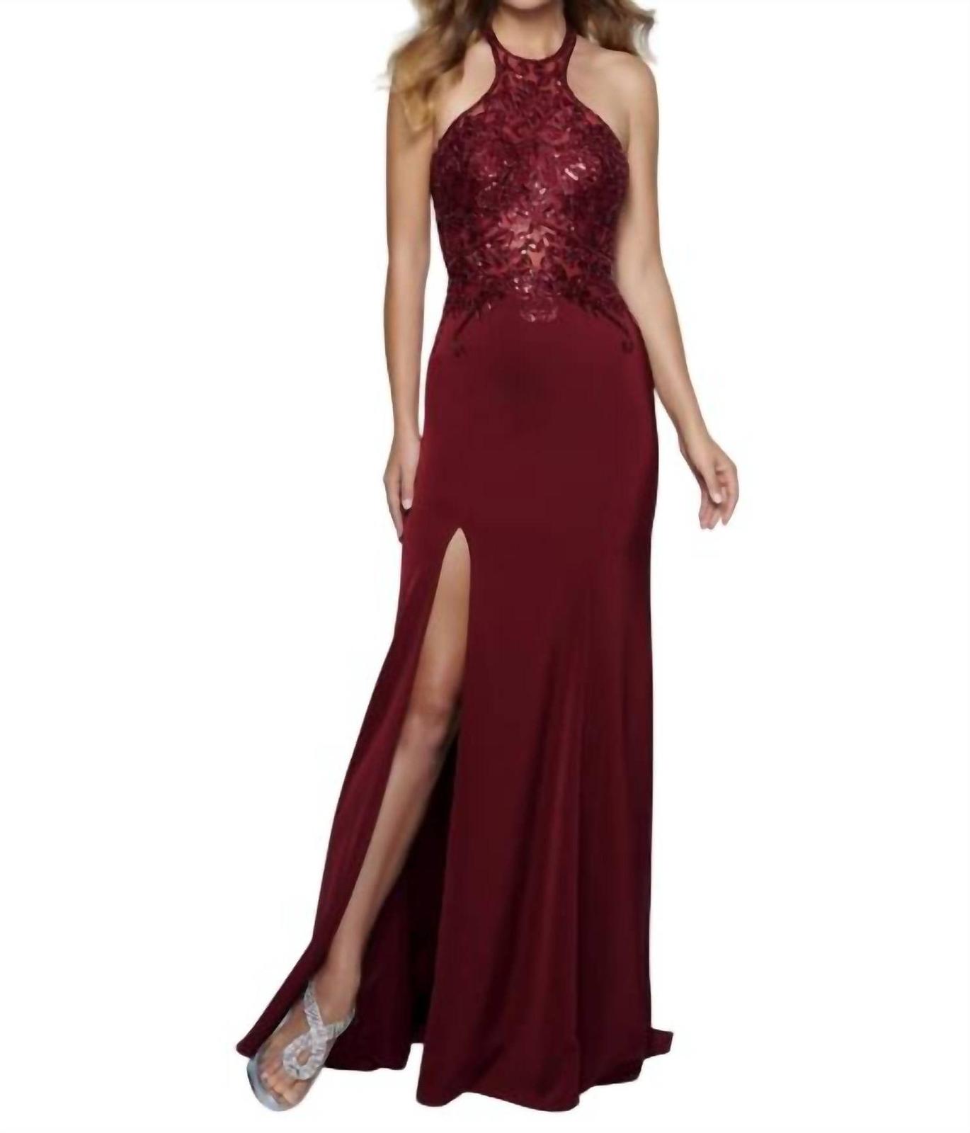 Splash Prom Embellish Halter Gown Size 4 - $210.87