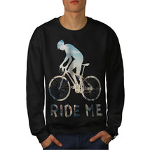 Wellcoda Ride me Bike Sport Mens Sweatshirt, Action Casual Pullover Jumper - £24.26 GBP+