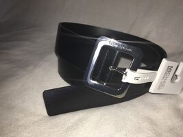 MICHAEL KORS Black Belt With Silver Tone Buckle SZ XL NEW - $78.21