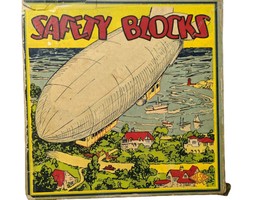 1920&#39;s Halsam Wood Safety Blocks Zeppelin Toy In Box - $193.05