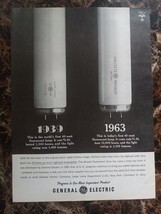 General Electric Fluorescent Lamp Bulb 1963 Vintage Print Ad - $8.90