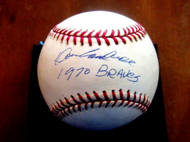 Don Cardwell 1969 New York Mets Wsc 1970 Braves Signed Auto Baseball Jsa - £70.08 GBP
