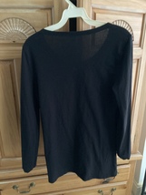 NOBO Black Shirt Juniors Size Large Long Sleeve Scoop Neck - £16.01 GBP
