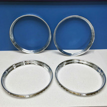 15&quot; Stainless Steel Chrome HOT ROD Ribbed Trim Rings / Beauty Rings SET/5 TR2551 - £110.62 GBP