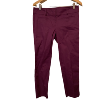 Ann Taylor Womens Signature Crop Pants Purple Low Rise Pockets Flat Fron... - £14.73 GBP