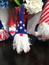 Patriotic 4th of July Felt Yarn Gnome Red White Blue Tabletop Decor 12&quot; - $19.99