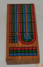 Cardinal Cribbage Game Solid Wood Board and Pegs 100% COMPLETE - $14.80