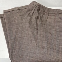 Signature by Larry Levine Women&#39;s Pants Brown Plaid Size 16 - £18.69 GBP