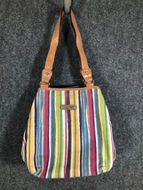 Rosetti Handbag/Purse Canvas Multicolor Stripe Tote Shoulder Wallet Pocket - $13.99