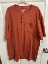 Duluth Trading Mens Medium Relaxed Fit Short Sleeve Henley Shirt Longtai... - $11.75